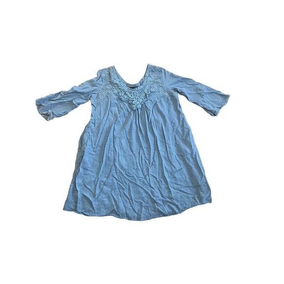Suzanne Betro light blue crochet top - Picture 1 of 10